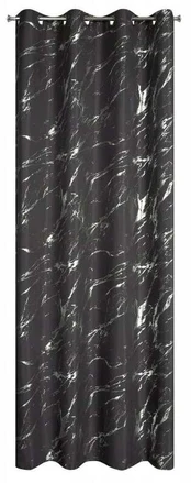 Naktinė užuolaida Lani, sidabro/juodos, 140 cm x 250 cm