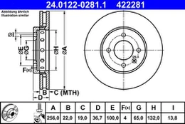 ATE 24.0122-0281.1 Brake Disc