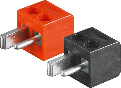 Goobay Speaker plug, 2 pins, cable mount, screw connection, juodas/red