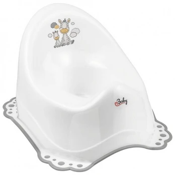 Potty with rubber - ZEBRA - WHITE