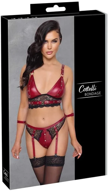 Braletės ir kelnaičių komplektas Bra Set Bondage S