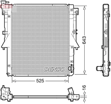 Radiatorius, variklio aušinimas DENSO DRM45054