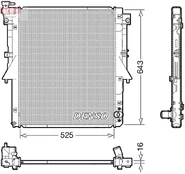 Radiatorius, variklio aušinimas DENSO DRM45054 kaina
