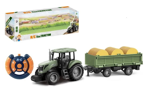 Green R/C Tractor and Trailer