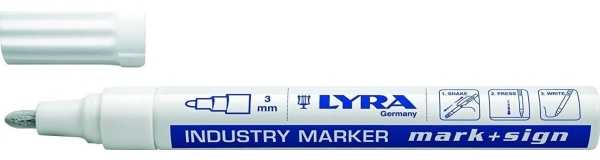 Baltas žymeklis 3 mm LYRA