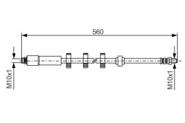 BOSCH 1 987 481 290 Brake hose kaina