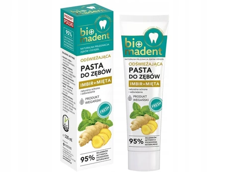 Dantų pasta Bio Madent Ginger + Mint su fluoru, 100 ml