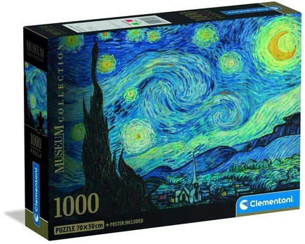 Clementoni CLE puzzle 1000 CompactMus.TheStarryNight 37065