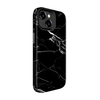 Evelatus iPhone 15 Plus Armor dėklas TPU+PC pritaikytas spausdinimo dizainas Marble Apple Black