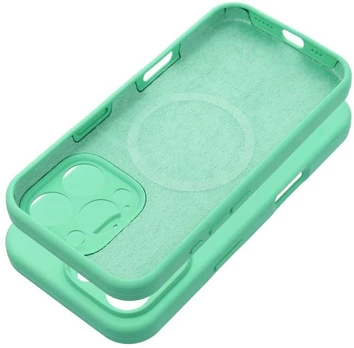 Dėklas Oem Case SILICONE 2mm for IPHONE 17 Pro Max compatible with MagSafe mint