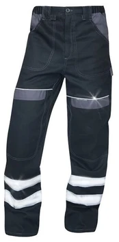 Darbo kelnės COOL TREND su atšvaitais, juodos