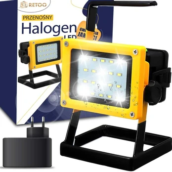 Retoo Halogen reflektor akumulatorowy warsztatowy LED 30 W