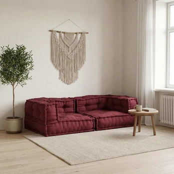 Modular Puffe Maroon 140x70x36 audinys