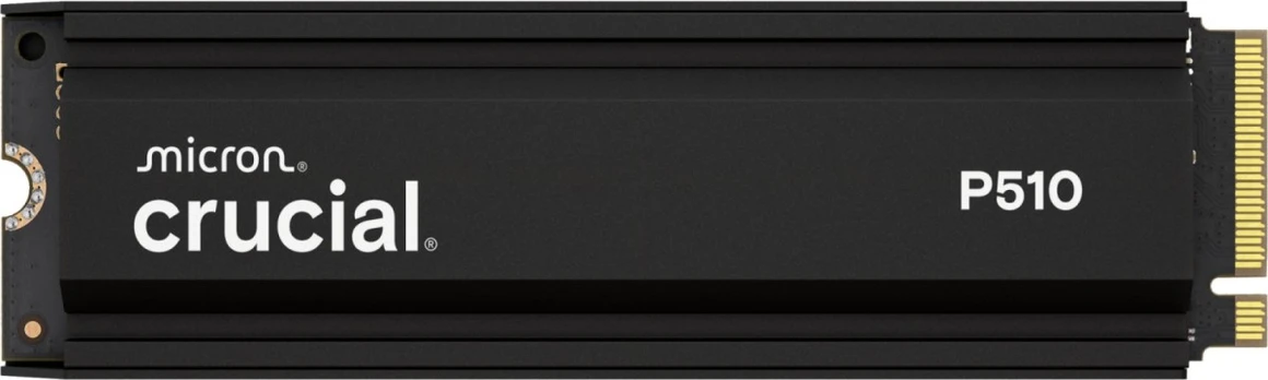 Crucial P510 Gen5 2280 2TB NVMe PCIe M.2 SSD mit Heatsink
