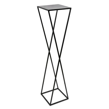 Modernus gėlių stovas, juodas, 100 cm