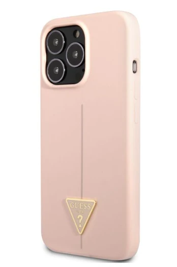 Dėklas Guess Silicone Triangle GUHCP13LSLTGP iPhone 13 Pro Rožinis