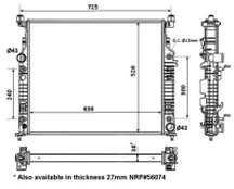 Variklio radiatorius NRF NRF 53936