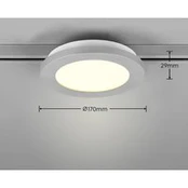 LED lubinis šviestuvas "Camillus DUOline", Ø 17 cm, titano spalvos