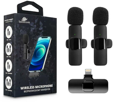 Spacetronik 2x Belaidis mikrofonas iPhone Lightning IOS SPU