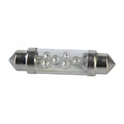 LED lemputė 12V SV8.5 su 8LED balta Ø10x42mm kaina