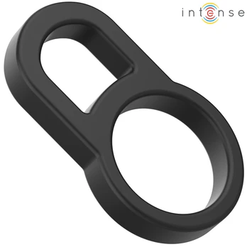 Intense Couples Toys INTENSE - BOBBY DOUBLE SILICONE PENIS RING Juodas