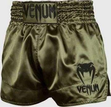 Muay Thai šortai Venum Classic - Khaki/Juodas