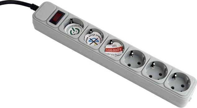Gembird SPG6-B-6C Sockets quantity 6, Surge protector