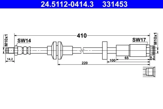 ATE 24.5112-0414.3 Brake hose