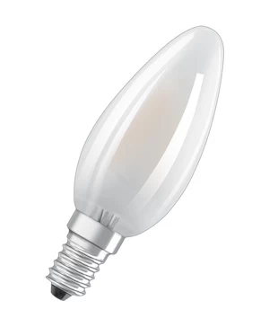 Lemputė Osram LED, B35, šaltai balta, E14, 4 W, 470 lm
