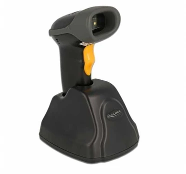 DeLOCK 2.4 GHz Barcode Scanner 1D and 2D with charging station - multilingual, Handheld bar code reader, 1D/2D, CMOS, Codabar, Code 128, Code 39, EAN-13, EAN-8, ISBN, PDF417, Data Matrix, QR Code, 640 x 480 pikselių