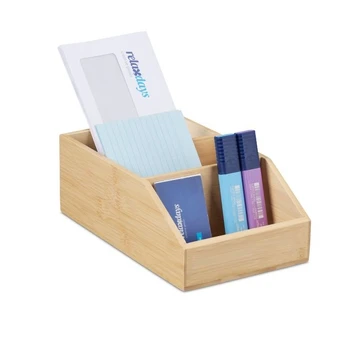 Rašymo priemonių organizatorius 9x15,5x25,5 cm., šviesiai rudos spalvos