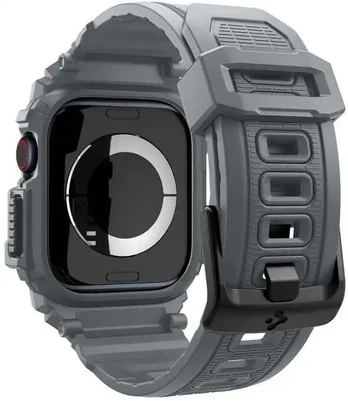 Apyrankė Apple Watch 10 (46mm) Spigen Rugged Armor "Pro" dark pilka