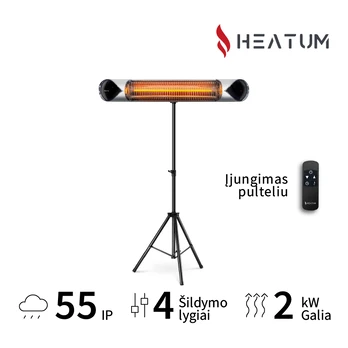 Šildytuvas Heatum H2000R CORE SILVER su trikoju stovu