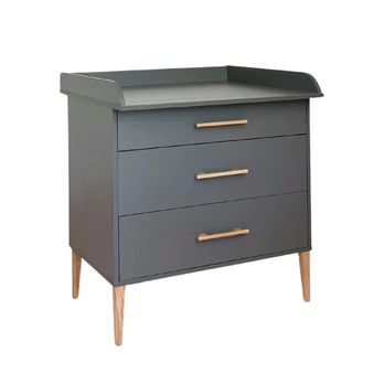 Komoda su persirengimo stalu, modelis ILA, 90 x 92,2 x 55 cm, pilka