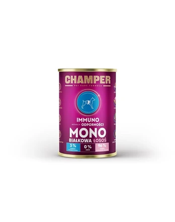 CHAMPER Immuno Lašišos monoproteinų ėdalas šunims 400 g
