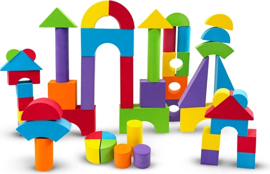 B Beez - Large Foam Blocks, 52 Pcs (53008)