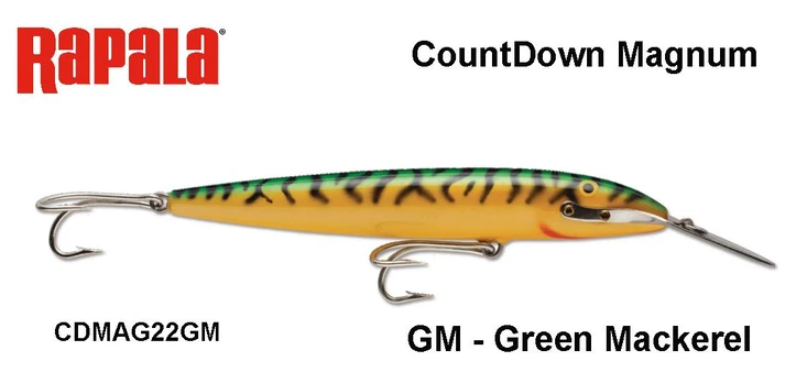Vobleris Rapala Countdown Magnum CDMAG22GM Green Mackerel 22 cm