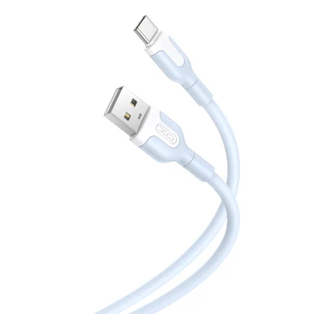 XO cable NB212 USB - USB-C 1,0 m 2,1A mėlynas