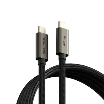 Juodas Type-C - Type-C PD240W / 5A 100cm laidas "Ringke USB 3.2 Gen 2X2"