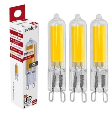 LED lemputė Avide 5W G9 Dimmable 3000K 500lm 3vnt