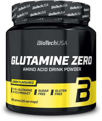 Biotech Glutamine Zero 300g. (Peach Ice Tea skonis)
