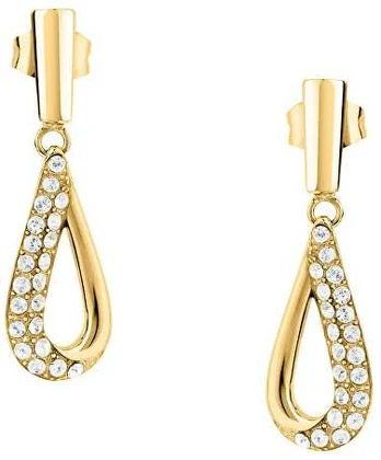 Morellato Gold-plated drop earrings with crystals Design SAYP29