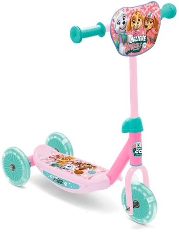 Vaikiškas paspirtukas Paw Patrol, mint/rožinė