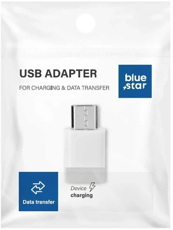 BlueStar Adapteris C tipo į Micro USB Blue Star - baltas