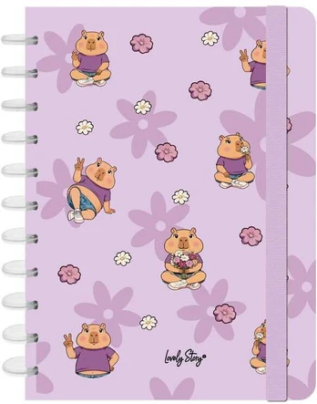 Lovely Story Capybara Flower A4 notebook