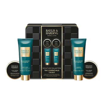 Baylis & Harding Gift set in a tin can Black Pepper & Ginseng 4 pcs