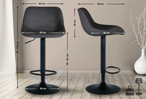Mville Baro kėdė "Loft velvet