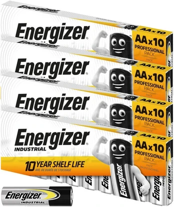 Energizer Industrial AA LR6 elementai, 40 vnt.