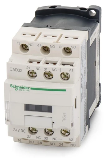 Schneider pagalbinis kontaktorius 18A 3NO 2C 24V DC CAD32BD
