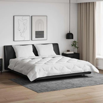 Antklodė su pagalve 3 pcs Balta 200 x 200 cm Mikropluoštas